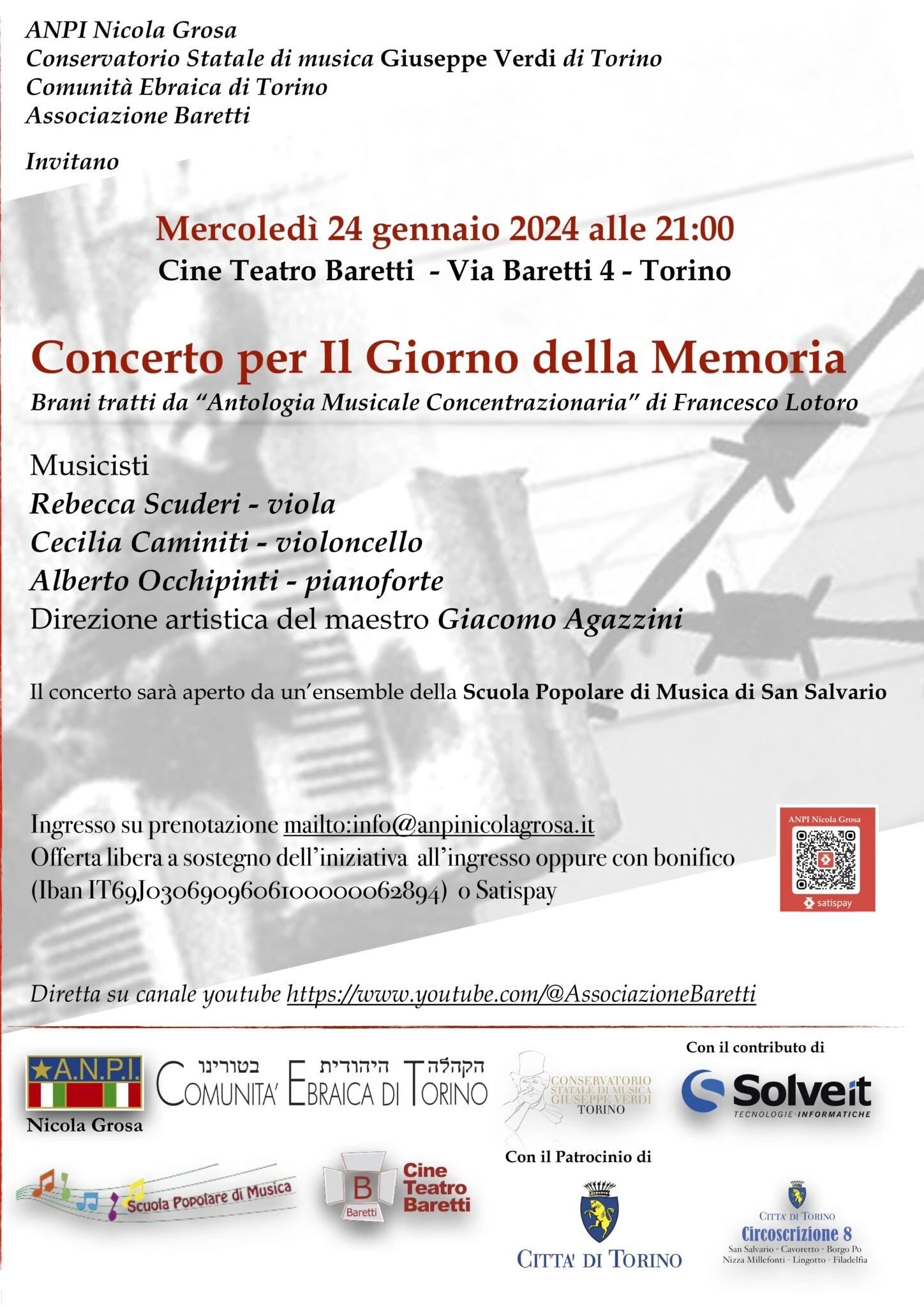 Concerto per il Giorno della Memoria 2024